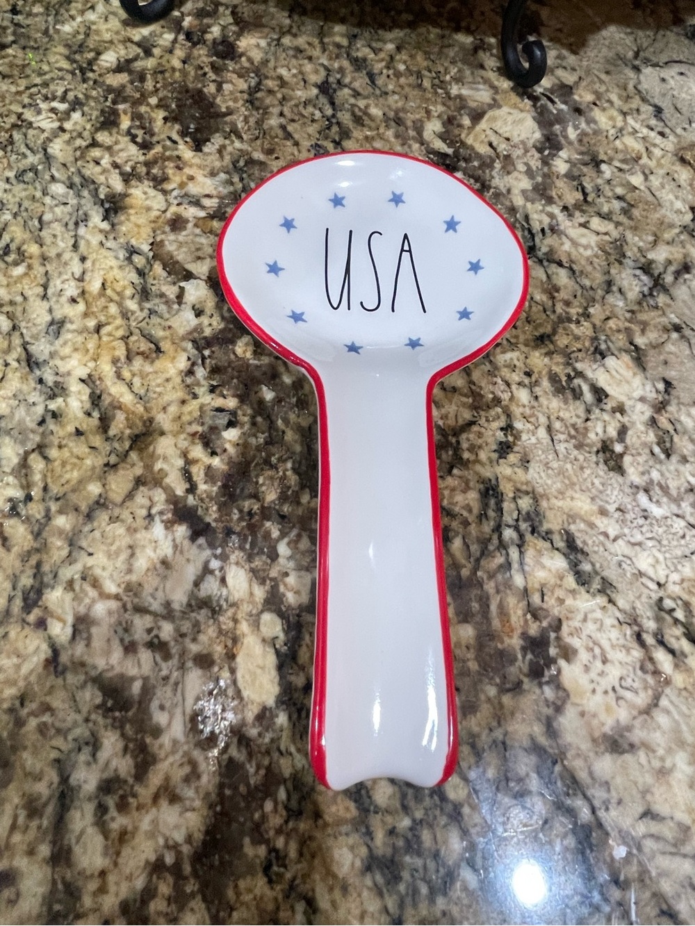 Rae Dunn USA red white and blue spoon rest  Brand New!